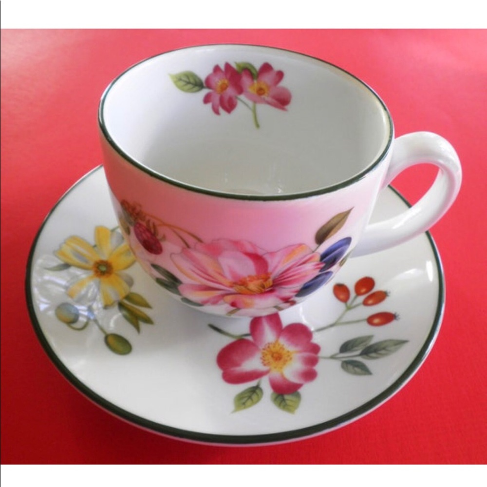 Vintage Royal Worcester Tea Cup and Saucer, Vintage Fine Porcelain